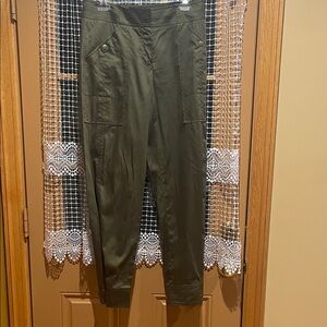 Diane Von Furstenberg Olive Green Cargo Pants